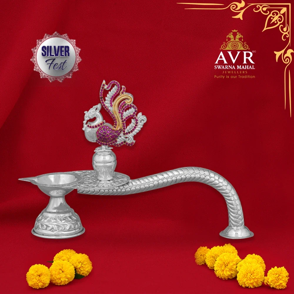 three-face-red-peacock-diya-harathi-stand-pure-silver-articles